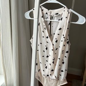 Lush Black and cream Body Suit